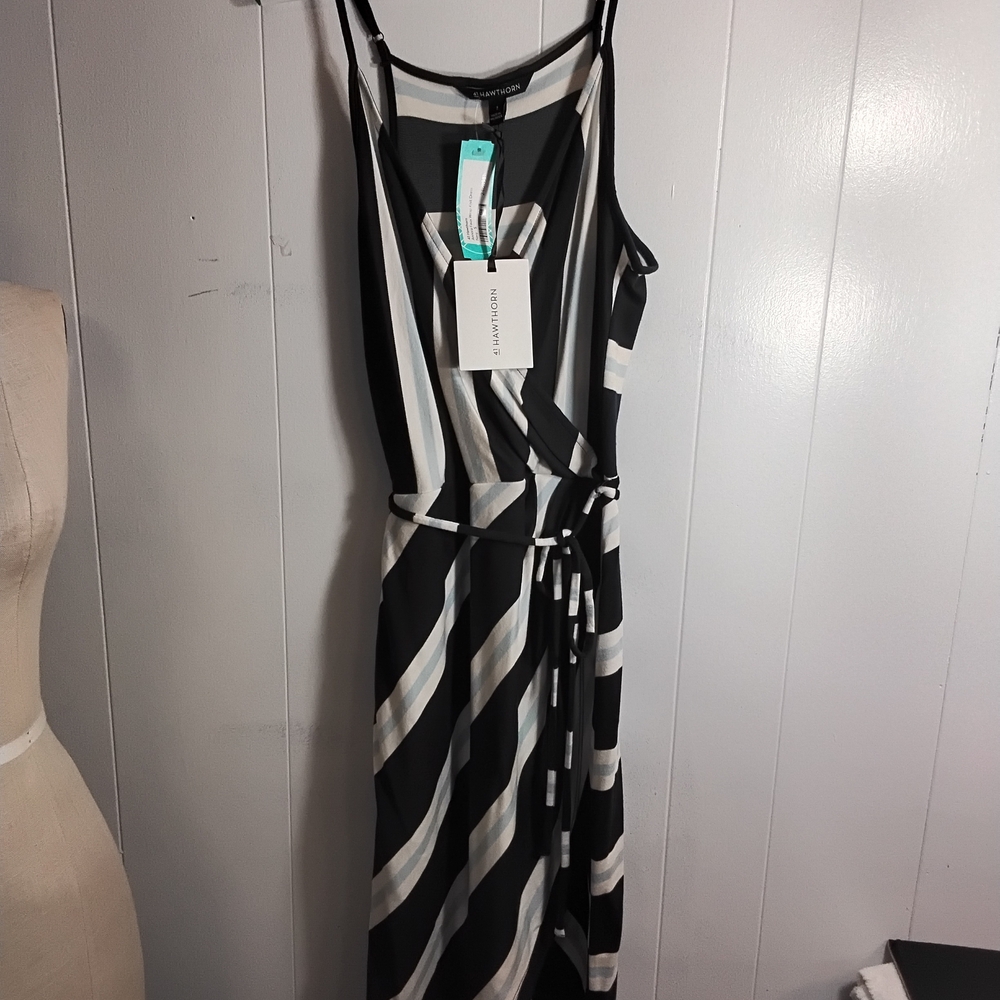 Black and White Striped Dress